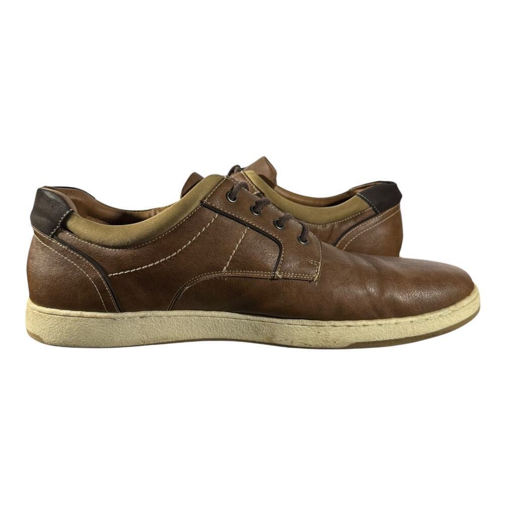 Hawker Rye Shoes Men’s 13 Larelissi Contrast Stitch Sneakers Brown Leather Lace - Picture 9 of 10